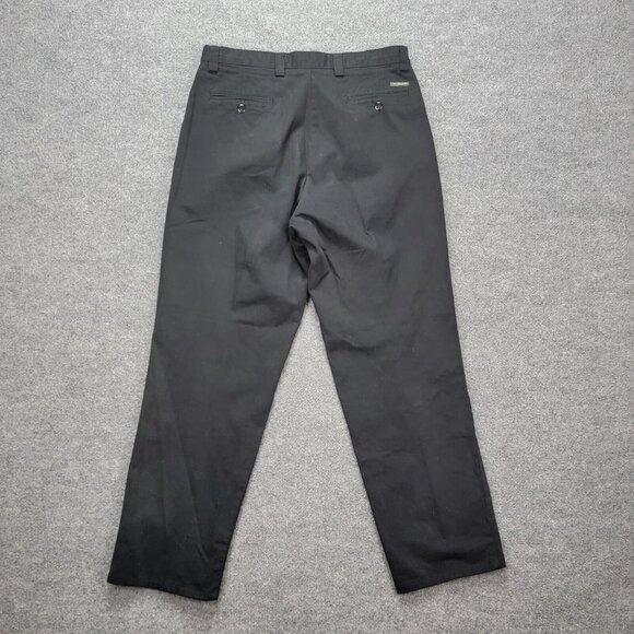 Dockers Pants Mens 34x30 Black Khaki Flat Front Classic Straight Leg Casual‎ - Picture 2 of 11